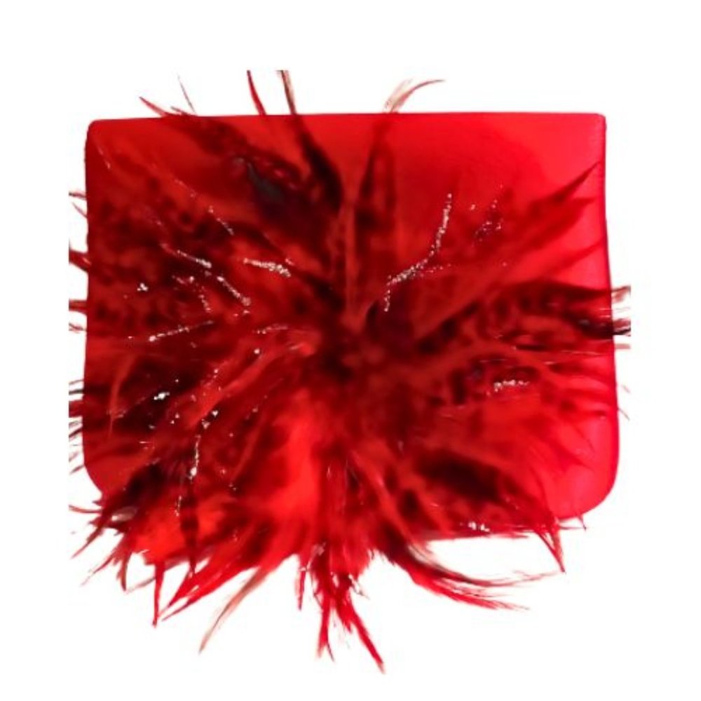 Whitehall & Shon Rare Vintage Satin Feather Luxury Handbag - NWOT